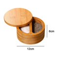 thumbnail image 2 of Premium Bamboo Salt Container,salt Cellar With Magnetic Swivel Lid, 2 of 5