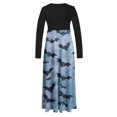 thumbnail image 5 of Long Sleeve Dress,3/4 Sleeve Dress for Women,Womens Fashion Printed Long Sleeve Round-Neck Pullover Patchwork Dress,Dress for Women Casual,Dress with Sleeves, 5 of 5