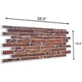 thumbnail image 3 of Retro-Art 3D Wall Panels, Slate Stone Bricks, Brown, PVC, 38.5" x 19.4", 002BS, 3 of 5