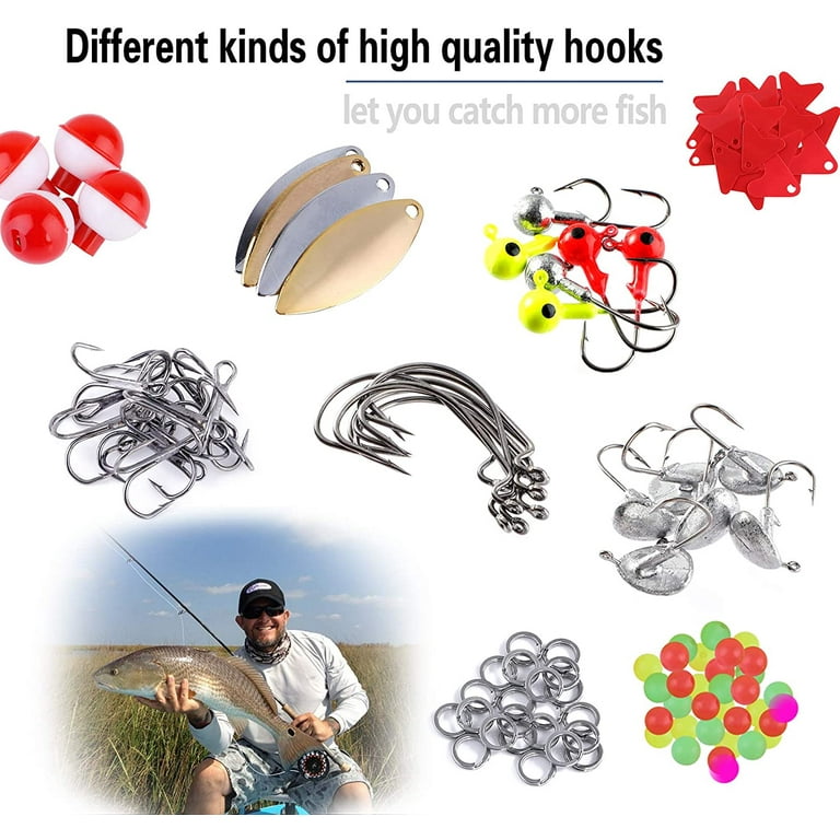 187/230pcs Fishing Accessories Kit, Including Jig Hooks, Bullet Bass  Casting Sinker Weights, Fishing Swivels Snaps, Sinker Slides, Fishing Set  with