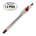 thumbnail image 2 of Personalized Ink Pens with Stylus - The Stream- Click action - Custom - Black writing - Printed Name pens - Imprinted with Your Logo/Message - FREE PERSONALIZATION - 12 Pens/Box, 2 of 5