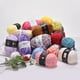 thumbnail image 4 of Uxcell paquete de 5 ovillos de 50g de hilo de mezcla de algodón para ganchillo y tejido en rosa y verde, 4 of 7