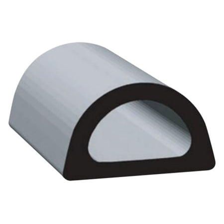 

Clean Seal 109H2-50 0.610 X 0.360 Non-Ribbed D Seal With Tape - Black