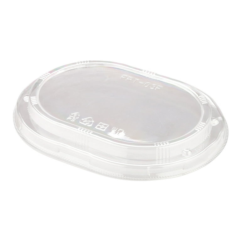 Taipei Clear Plastic Lid - Fits Round Poplar Small and Deep Containers -  100 count box