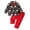 Black, variant on Toddler Boys Outfit Sets Fall Christmas Long Sleeve Cartoon Prints T Shirt Tops Pants Child Gentleman Clothes Size 3-4T