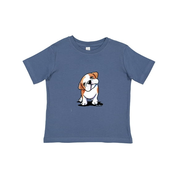 Inktastic Kiniart Bulldog Puppy Boys or Girls Toddler T-Shirt