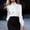 White, variant on Women's Interview Satin Blouses Long Sleeve Tie Neck Button Down Business Work Dressy Tops White,XXL