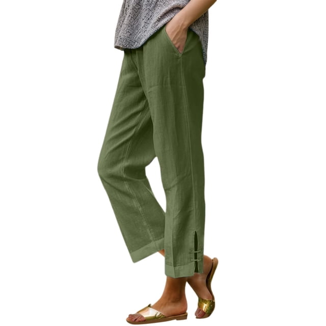 Pantalones casuales de pierna recta para mujer: cómodos pantalones para el día a día, las vacaciones y el senderismo