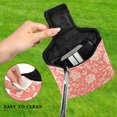 thumbnail image 4 of Haosy Elegant Coral Flower Plant Golf Mallet Putter Cover Strong Magnetic Leather Golf Club Headcover Closure, 4 of 7