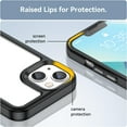 thumbnail image 4 of Case for iPhone 13 Case Slim Dropproof [Defend from Drop/Scratch/Slip/Fingerprint] Clear Acrylic Hard Back Soft TPU Bumper Hybrid Phone Cover for iPhone 13-Black, 4 of 8