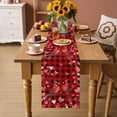 thumbnail image 2 of Valentine's Day Birds Table Runner 36 Inches, Love Branches Red Black Buffalo Plaid Bed Runner Dresser Scarves Tabletop for Indoor Outdoor Parties/Ceremony/Banquet, 13"x 36", 2 of 8