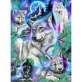 thumbnail image 3 of Daydream Galaxy Wolves 19x24 Black Modern Framed Museum Art Print Titled - Sheena Pike Art And Illustration, 3 of 5