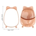 thumbnail image 2 of Espejo cosmético de escritorio de 1 pieza para mujeres con orejas de gato duraderas para viajes de negocios, espejo plateado de plástico, color rosa., 2 of 3