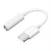 Adaptador de 3,5 mm a tipo C Cable adaptador auxiliar de 10 cm tipo C a 3,5 mm para teléfono (blanco)