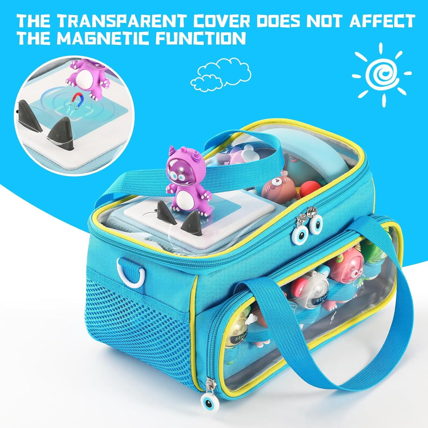 Carrying Case for Toniebox, Storage Carrier Bag for Tonie Characters with Shoulder Strap and Handle