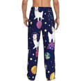 thumbnail image 3 of Goofa Lama in Space Printed Soft Pajama Pants for Men, Wide Leg Comfy Casual Lounge Yoga Pants-Large, 3 of 9