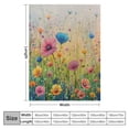 thumbnail image 4 of JRXY Watercolor Flowers Blanket Spring Summer Wildflower Soft Throw Blanket  Soft Cozy Throw Blanket Couch Sofa Throw Blanket Gift Idea Soft and Comfortable Flannel White, 4 of 6