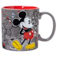 thumbnail image 1 of Silver Buffalo Mickey Circle - Taza de café de cerámica, 20 onzas, 1 of 5