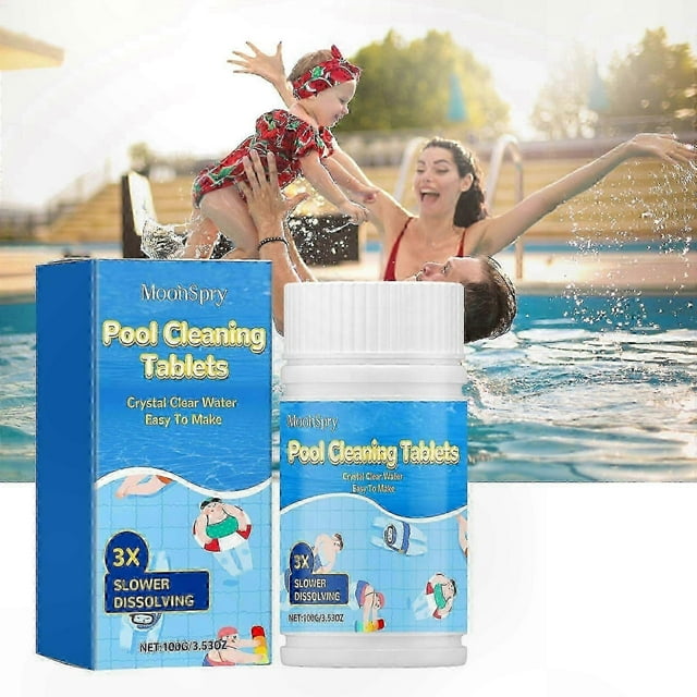 Multifunctional Pool Cleaning Tablets for Pools, Spas, and Paddling Pools, Long-Lasting Chlorine Tabs for Maintenance and Hygiene