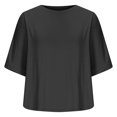thumbnail image 4 of Camisetas Casuales de las Mujeres, Manga Corta Suelta, Cuello Redondo Casual Top para las Mujeres, 4 of 9