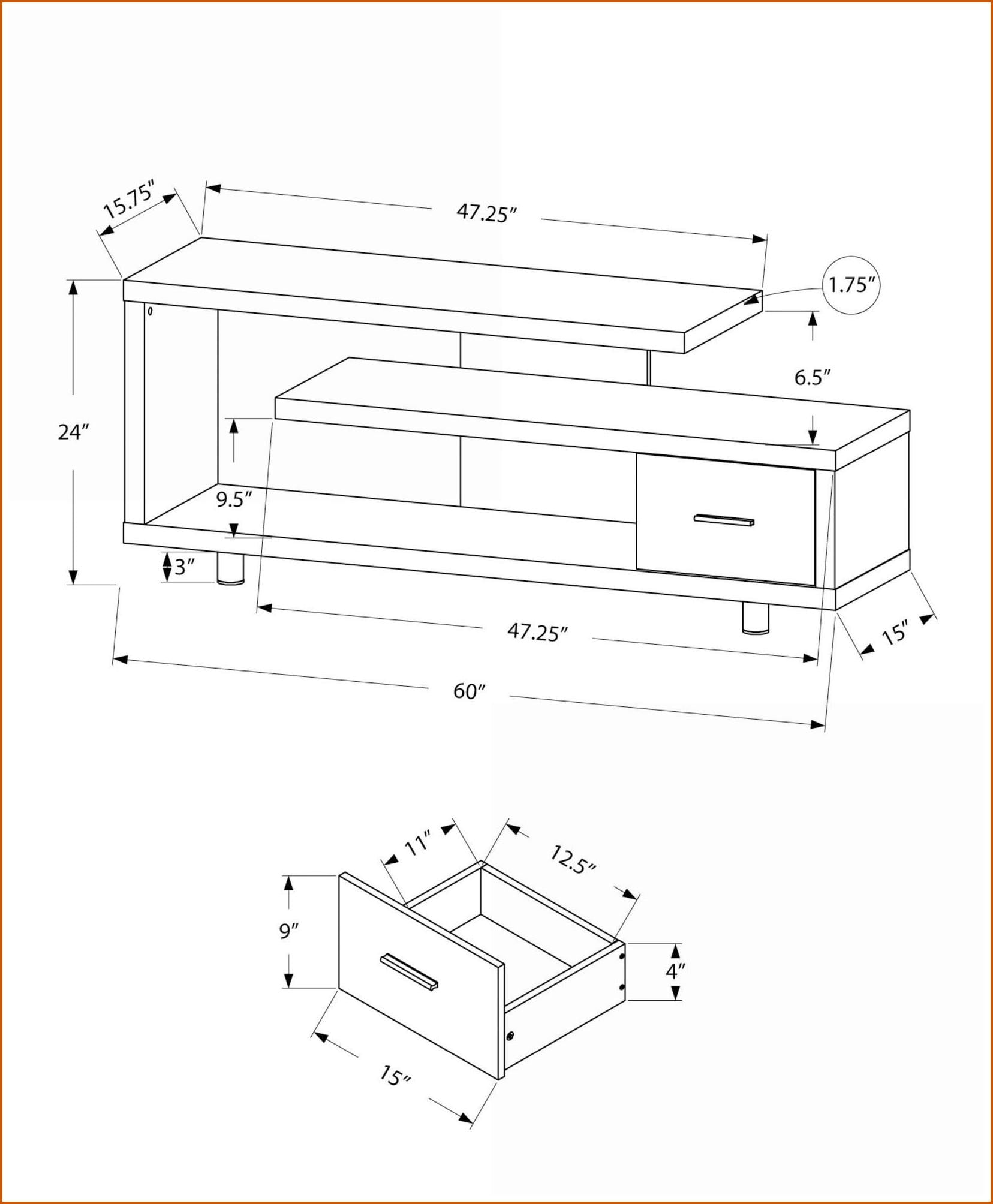 TV Furniture 60 Inch Modern White Entertainment Center with Storage | White | TV Size Ranges 80-89 inches