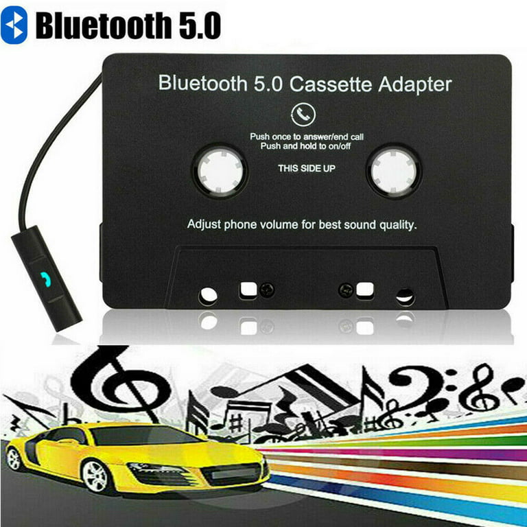Xewsqmlo Bluetooth-compatible Converter Car Tape MP3 SBC Stereo Audio  Cassette Adapter with Mic 
