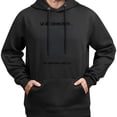 thumbnail image 3 of Sudadera con Capucha de Texto Minimalista "We Are Unconcerned", 52% Algodón 48% Poliéster para Hombres y Mujeres, 3 of 5