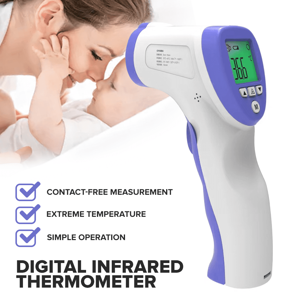 LCD Digital Non-contact IR Infrared Thermometer Forehead Head Temperature bs 