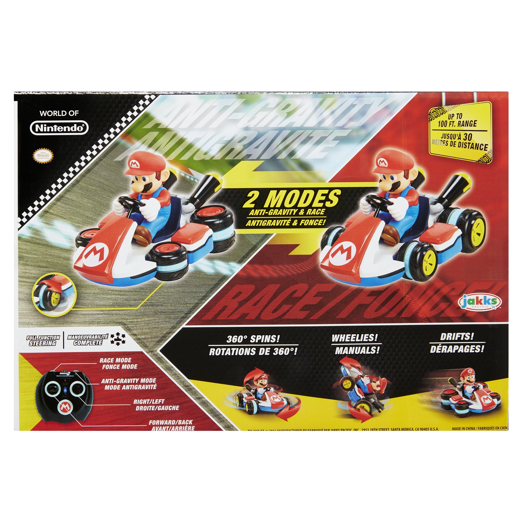 World of Nintendo Mario Kart Mini RC Racer Remote Control Car Toy with Anti Gravity Race Feature Walmart