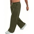 thumbnail image 6 of GUZOM Mens Sweatpants Olive Green Loose Fit Lounge Pants 100% Polyester Soft Casual Relaxed Fit with Drawstring Waist and Pockets,Size S, 6 of 9
