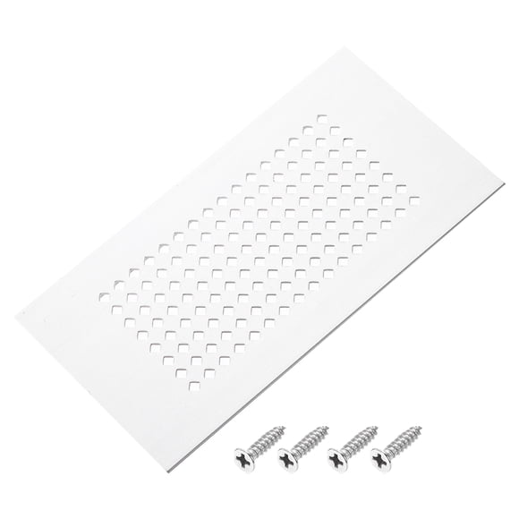Cubierta de ventilación de puerta Uxcell 5.9 x 3.1" con tornillo color plata