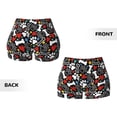 thumbnail image 3 of Sigee Cute Puppy Footprints Print Women's High Waist Workout Shorts - Squat Proof, Tummy Control, Yoga and Gym Activewear-, 3 of 9