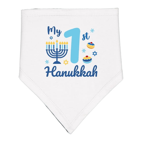 Inktastic My 1st Hanukkah Baby Baby Bandana Bib