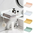 thumbnail image 1 of Wall Shelf under $5! CQCYD Retractable Wall Shelf Organizer, No Drill Adhesive Storage Shelf, Kitchen Bathroom Space Saver, Multi-Layer Display Rack, 1 of 9