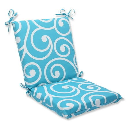 Pillow Perfect Outdoor/ Indoor Best Turquoise Squared Corners Chair (Best Outdoor Cushions 2019)