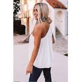 thumbnail image 4 of Blusa informal sin mangas con lazo y un hombro al descubierto ZHAOCHENG color blanco talla XL, 4 of 5