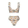 thumbnail image 2 of Honeii Shiba Inu Dog Print Women’s Bikini Set,Two Piece Swimsuit Bathing Suits,Stylish High Elasticity Swimwear for Beach and Pool, 2 of 7