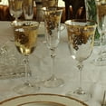 thumbnail image 5 of Elegant and Modern Embellished 24K Gold Crystal Glassware for Hosting Parties and Events - 7 oz, White Wine Goblets, Set of 4, 5 of 5