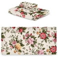 thumbnail image 2 of SKYSONIC 3 Pack Towel Floral Pattern Cotton Bath Towel Set (1 Bath Towel, 1 Hand Towel, 1 Washcloth) for Bathroom, Super Soft and Quick Dry Towels, 2 of 7