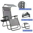 thumbnail image 4 of Lacoo Zero Gravity Chair Outdoor Folding Recliner Lounge Chair with Attachable Sunshade Canopy and Holder, Black, 4 of 6