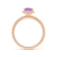 thumbnail image 2 of ANGARA Natural 0.8 Ct. Amethyst Solitaire Ring in 14K Rose Gold for Women (Ring Size: 12), 2 of 9