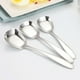 thumbnail image 4 of BRIGHTFUFU 3pcs cucharas de cena cucharas de té de acero inoxidable cucharas planas creativas diseño cuadrado especial para sopa de postre, 4 of 7
