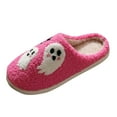 thumbnail image 5 of CHUMUD Halloween Slippers for Women Fall Ghost Pumpkin Slippers Cute Soft Plush Fuzzy House Home Outdoor Indoor Shoes, 5 of 5