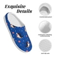 thumbnail image 5 of Lsque Cute Shark Cartoon Pattern Womens Comfort Cotton on Scuff With Memory Foam and Anti-skid Sole Slipper-44/45, 5 of 7