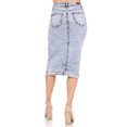 thumbnail image 2 of Fashion2Love Women's Juniors/Plus Size Middle Length Stretch Denim Skirt, 2 of 6