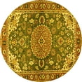 thumbnail image 1 of Ahgly Company Indoor Round Persian Yellow Traditional Area Rugs, 6' Round, 1 of 4