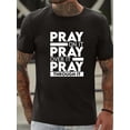 thumbnail image 1 of PRAY Print T Shirt, Tees For Men, Casual Short Sleeve T-shirt For Summer, 1 of 5
