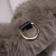 thumbnail image 2 of Bolsos cruzados Bolsos de hombro Moda Gran capacidad Mujer Fluffy Caqui, 2 of 9