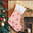 thumbnail image 3 of SKYSONIC Strawberry Christmas Stocking Personalized Large Candy Stocking Hanging Gift Xmas Stockings Decoration for Family Holiday Party Ornaments Decor Fireplace, 3 of 7
