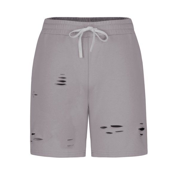 Maean Mens Cotton Sweat Shorts Elastic Waist Drawstring Loose Jogger Running Shorts with Pockets